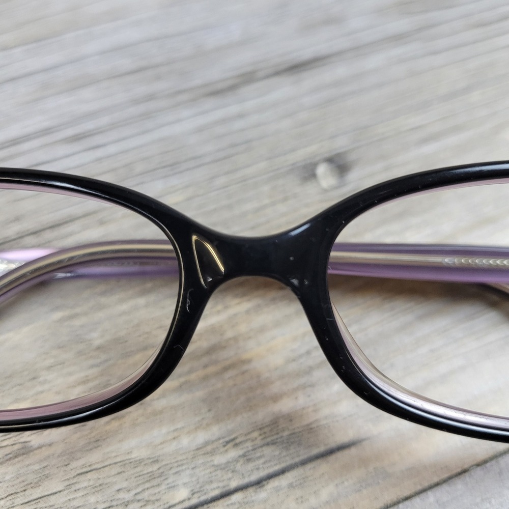 Coach Eyeglasses Holly (504) Black Purple Oval Frames Womens 50-16-135 - Picture 11 of 12